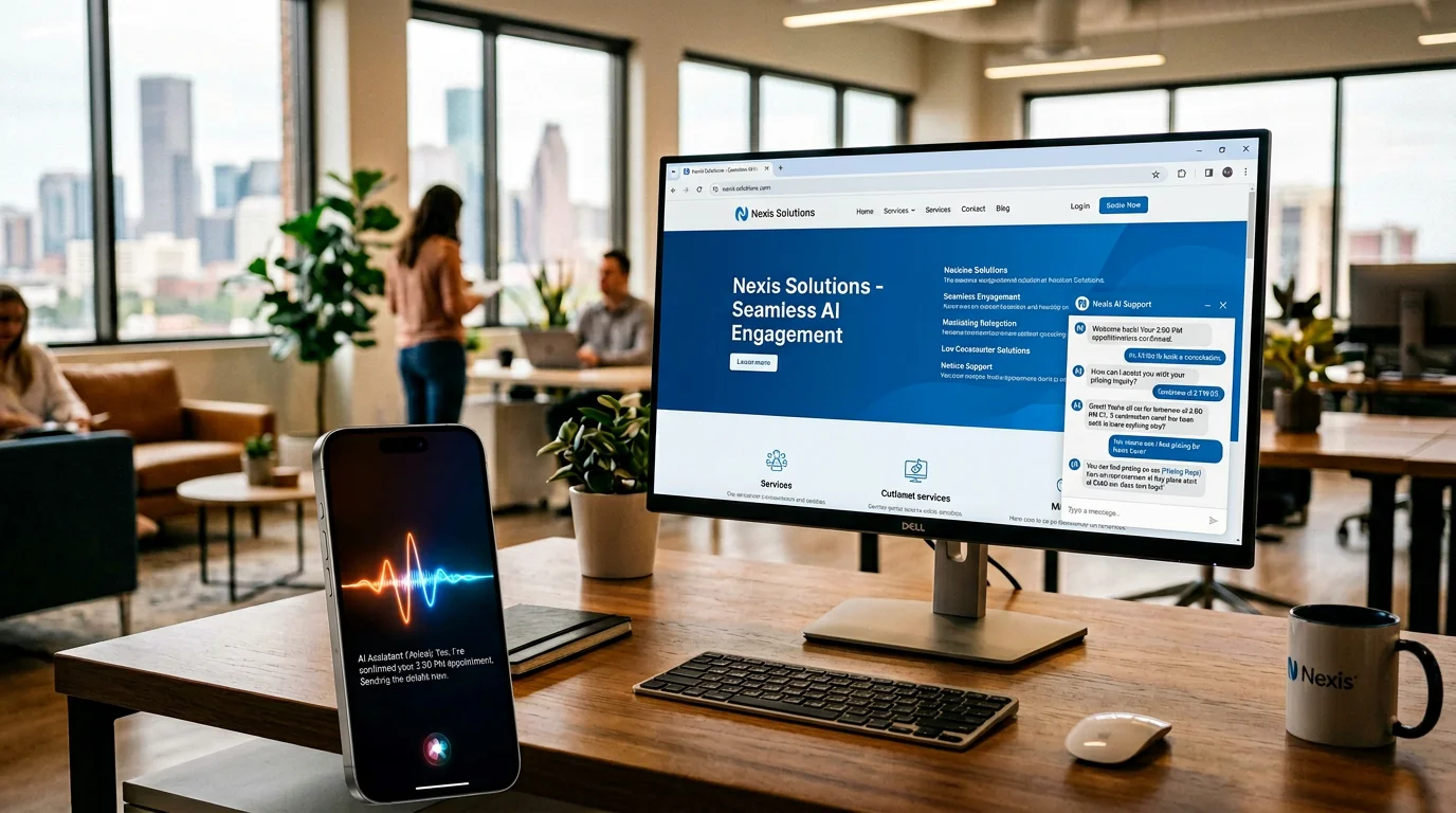 AI voice agent and chatbot solutions delivering 24/7 intelligent customer engagement across website and mobile channels
