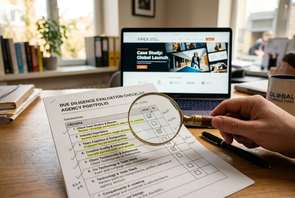 AI automation agency evaluation checklist with due diligence criteria for business assessment