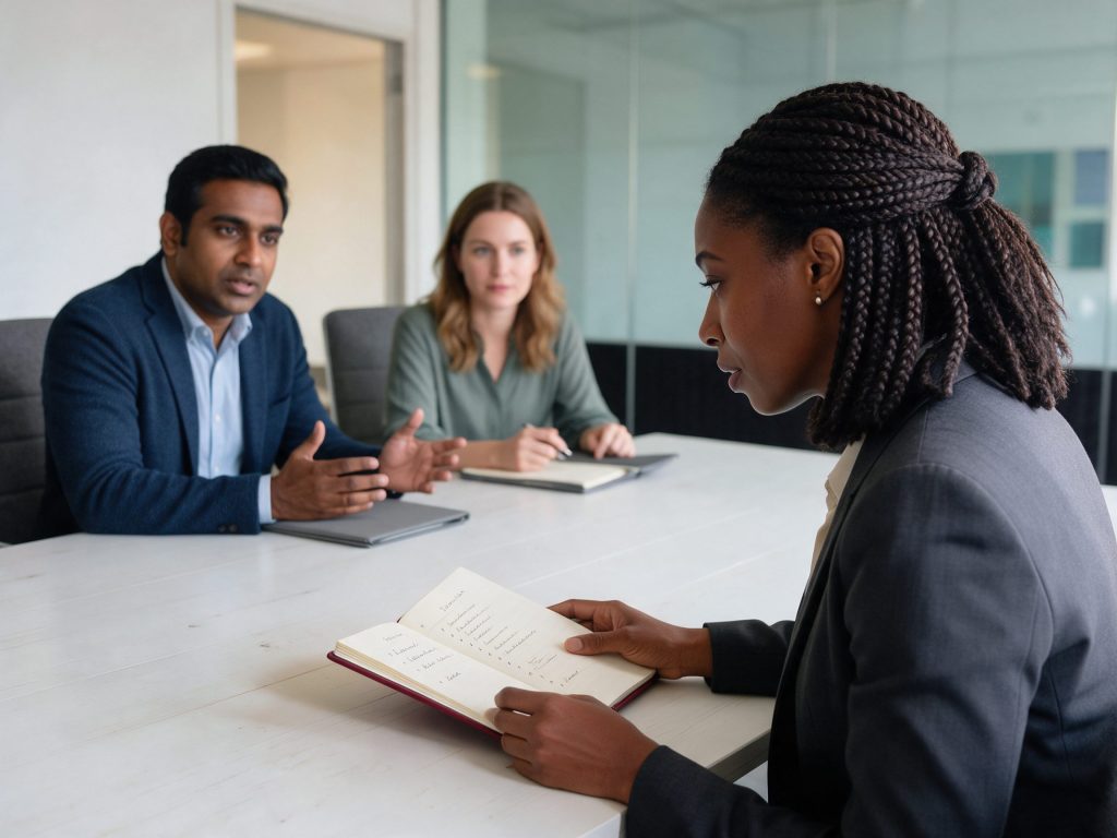 Marketing leader asking a generative engine optimization agency twelve vetting questions in an interview